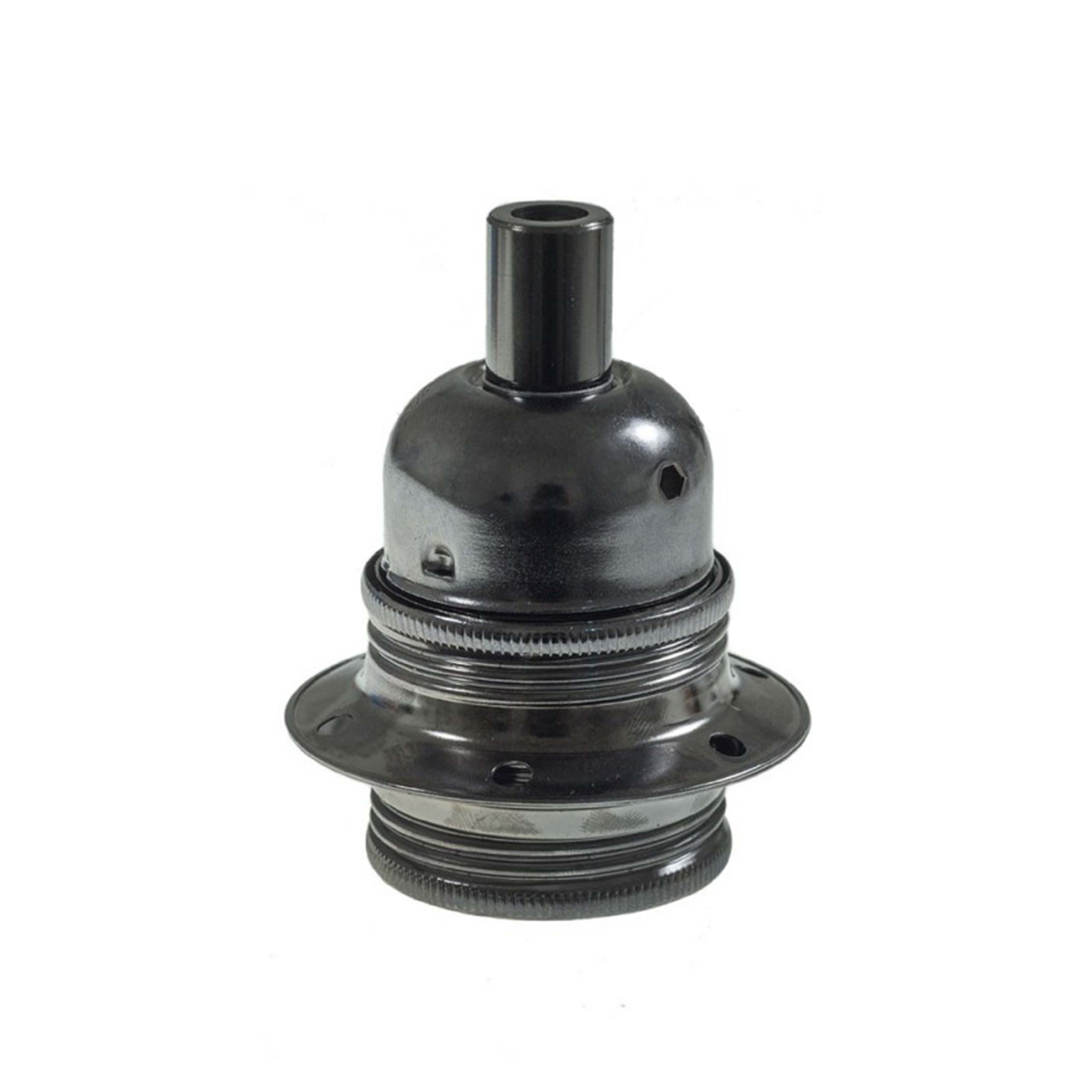 Cylindrical Double Ferrule Metal E27 Lamp Holder Kit - PL27MBRTFTERM - Uneeka